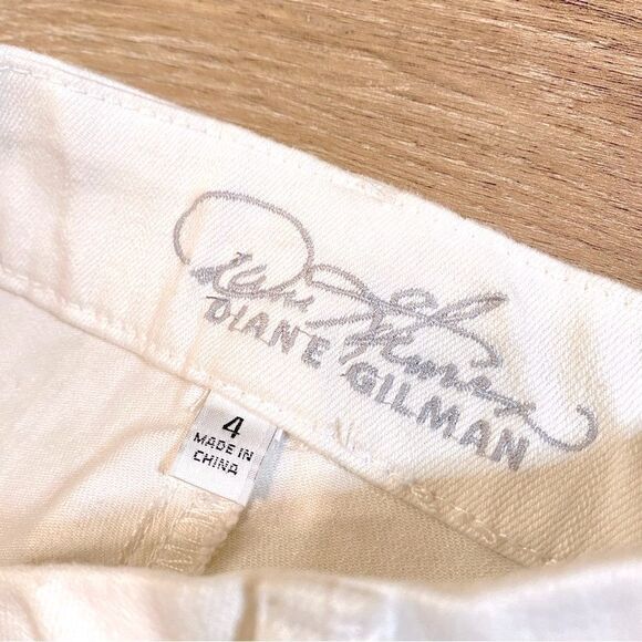 DIANE GILMAN FOREVER LUX SLIM BOOT WHITE DENIM JEANS 4 TALL NWT - Picture 6 of 16